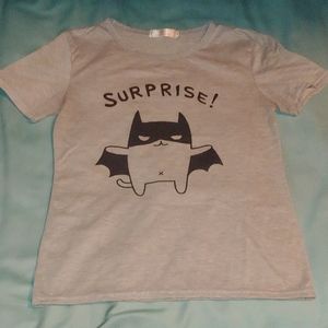 Surprise! Bat Cat Graphic T-Shirt